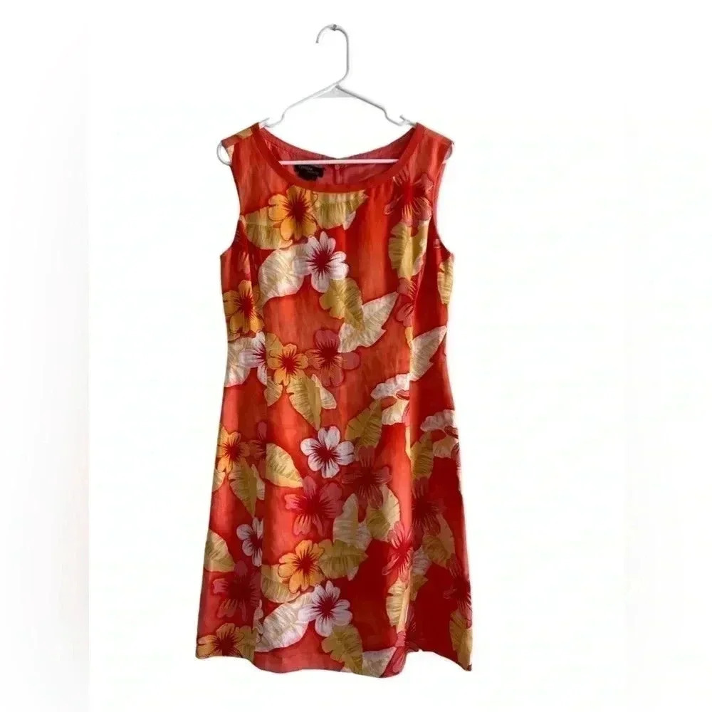 CYNTHIA Howie Women's Multicolor Orange Floral Sheath Dress Size 6